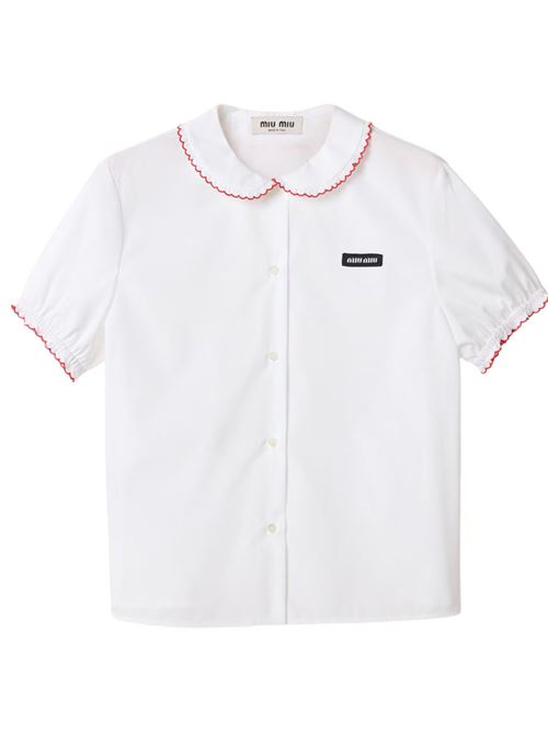 Camicia in popeline ricamata MIU MIU | MK2038197FF03DU